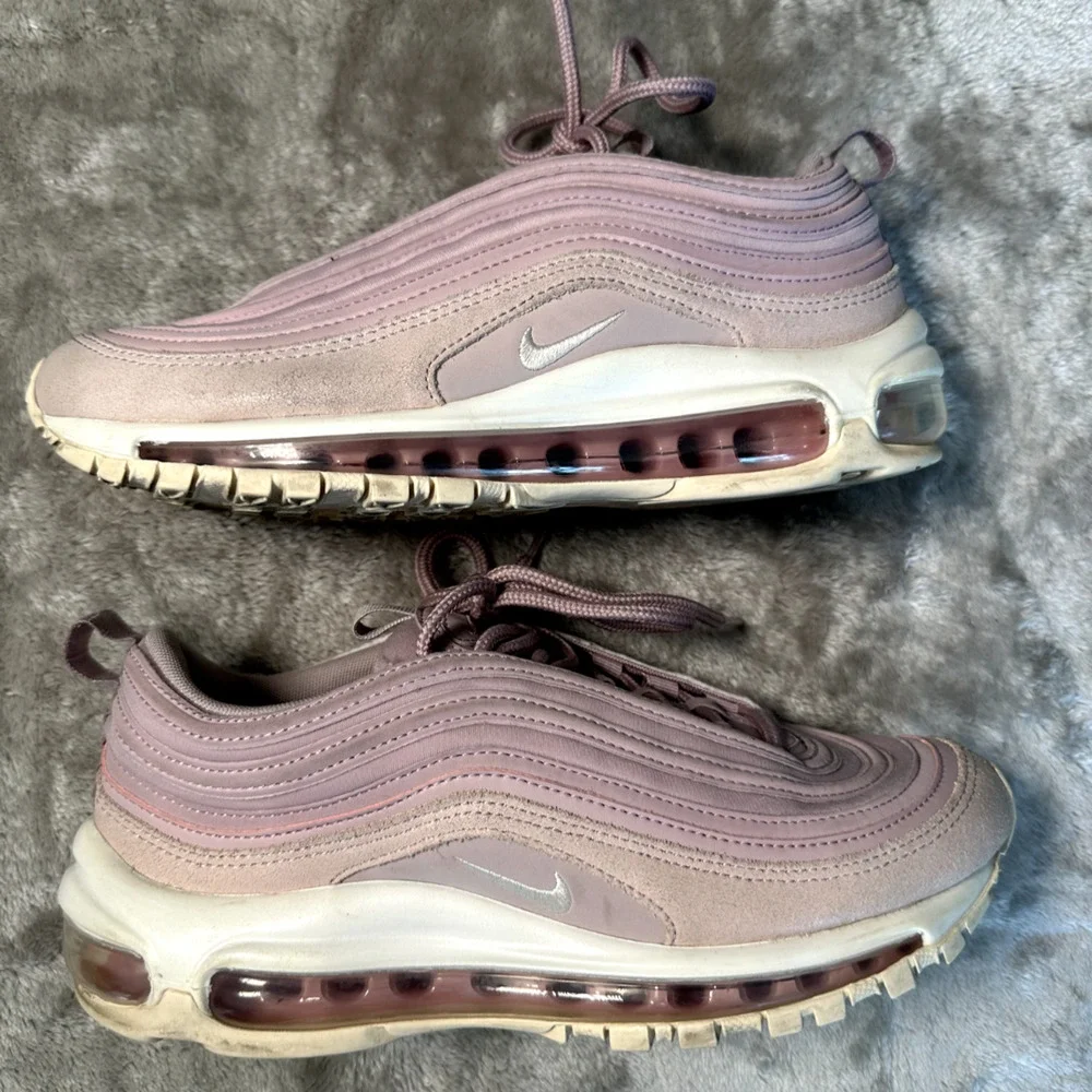 Nike Air Max 97 Premium Pink Leather Shoes Sneakers Womens Size 7 917646-500